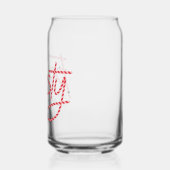Frosty the Snowman Candy Cane Logo Blikvorm Glas (Links)