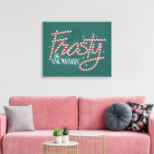 Frosty the Snowman Candy Cane Logo Canvas Afdruk (Insitu (Woonkamer))