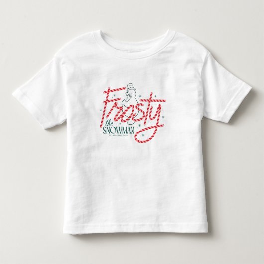 Frosty the Snowman Candy Cane Logo Kinder Shirts (Voorkant)