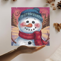 Frosty the Snowman Flat Holiday Kaart