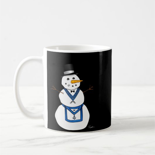 Frosty The Snowman Funny Masonic Holiday Christmas Koffiemok (Links)