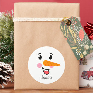 Frosty the Snowman Happy Face Ronde Sticker