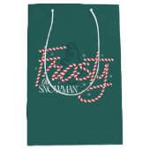 Frosty the Snowman Suikerstok Logo Medium Cadeauzakje (Voorkant)