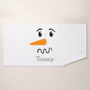 Frosty the Snowman Verwarren Gezicht Badhanddoek