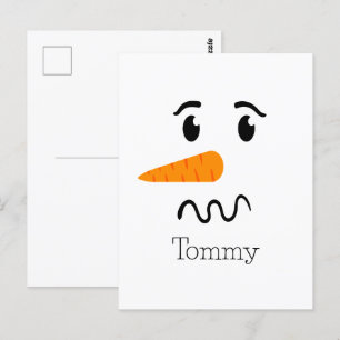 Frosty the Snowman Verwarren Gezicht Briefkaart