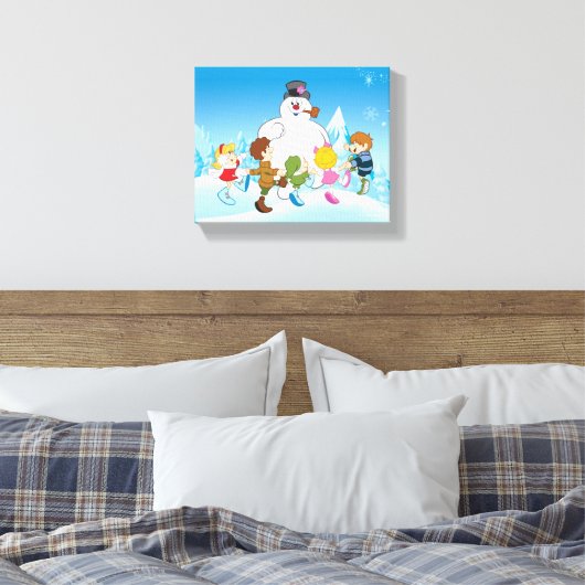 Frosty the Snowman™ Winter Canvas Afdruk (Insitu (Slaapkamer))