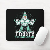 Frosty The Swoleman Funny Buff Swole Snowman Gym M Muismat (Met muis)