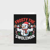 Frosty The Swoleman Funny Gym Swole Bro Snowman Kaart (Voorkant)