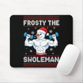Frosty The Swoleman Ugly Christmas Sweater Funny S Muismat (Met muis)