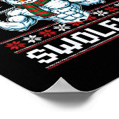 Frosty The Swoleman Ugly Funny Christmas Snowman W Poster (Hoek)