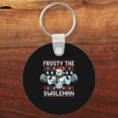 Frosty The Swoleman Ugly Funny Christmas Snowman W Sleutelhanger (Voorkant)