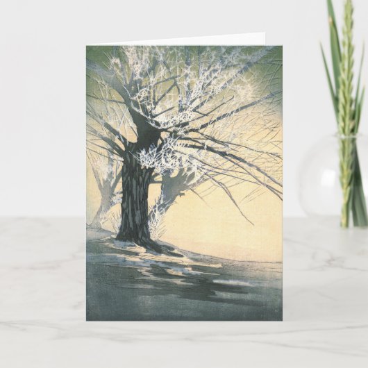 Frosty Tree 1920 Feestdagen Kaart (Voorkant)