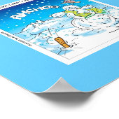 Frosty vecht tegen griep grappig kerstPoster Poster (Hoek)