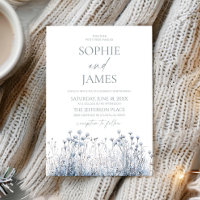 Frosty Winter Blue Wildflower Wild Flower Wedding