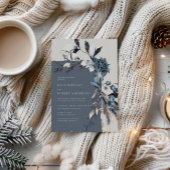 Frosty Winter Floral Faire-part de mariage