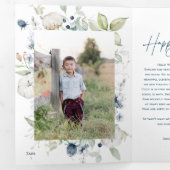 Frosty Winter Foliage Chic Noël 4 Carte photo (Intérieur en premier)