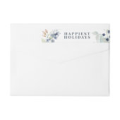 Frosty Winter Foliage Holiday Wrap rond label (Achterkant)