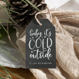 Frosty Wish | Chalkboardfeestdag Cadeaulabel