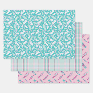 Frosty Wrapping Paper Set van 3 vellen