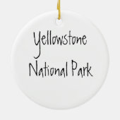 Frosty Yellowstone Bison Keramisch Ornament (Achterkant)