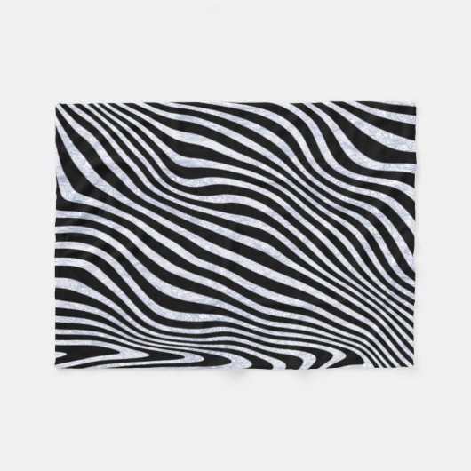 Frosty Zebra Stripes Fleece Deken (Voorkant (Horizontaal))