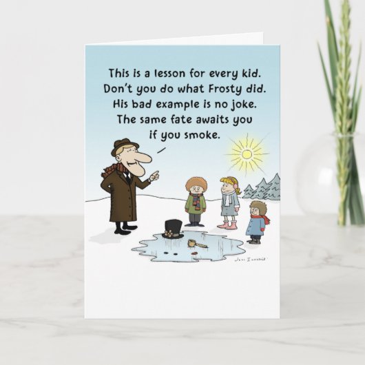 "Frosty's Bad Example" Feestdagen Kaart (Voorkant)
