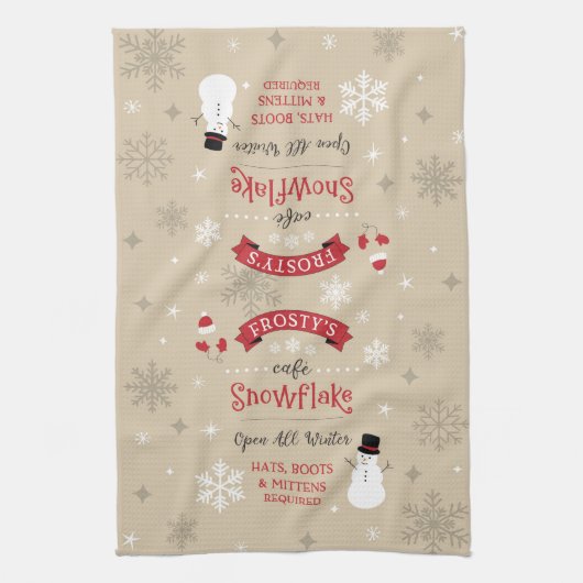 Frosty's Cafe Kitchen Towel Theedoek (Verticaal)