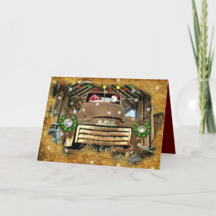 Frosty's  GMC Truck-kerstrun Feestdagen Kaart