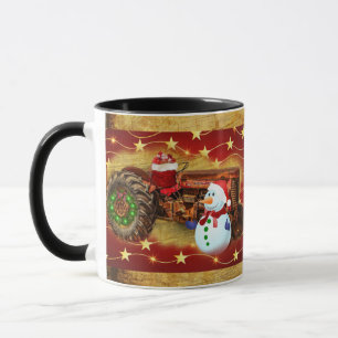 Frosty's Rode Tractor kerst Mok