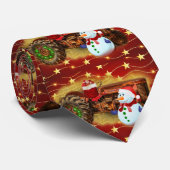 Frosty's  Rode Tractor kerst Stropdas (Opgerold)