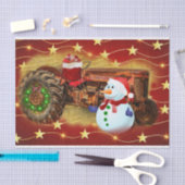 Frosty's Rode Tractor kerst Tissuepapier (Craft)