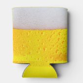 Frothy Golden Beer Bubbles Texture Man Cave Blikjeskoeler (Achterkant)