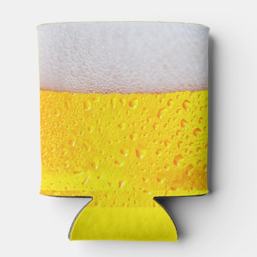 Frothy Golden Beer Bubbles Texture Man Cave Blikjeskoeler (Achterkant)