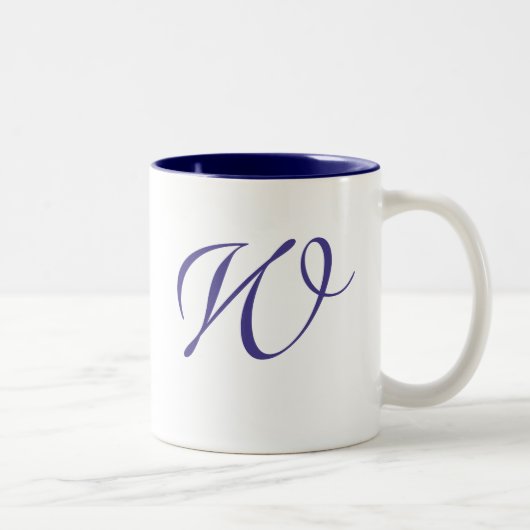 Frottent Mug monogramme pour bleu foncé (Droit)