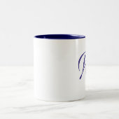Frottent Mug monogramme pour bleu foncé (Centre)