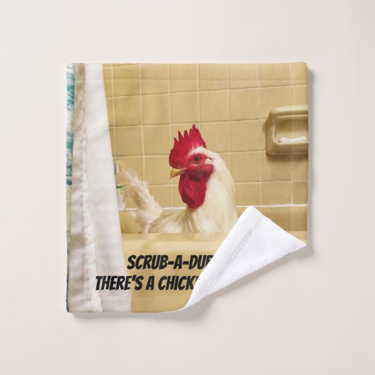 Frotter-un-copie-copie ! Il y a un poulet dans le (Gant de toilette)
