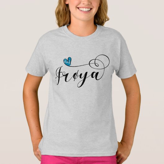 Frøya Flag Heart, Trøndelag, Noorwegen T-shirt (Voorkant)