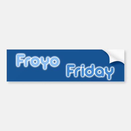 FroyoVrijdag Bumpersticker (Voorkant)