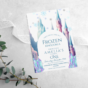 Frozen 1e verjaardag Cartoon Castle Kaart