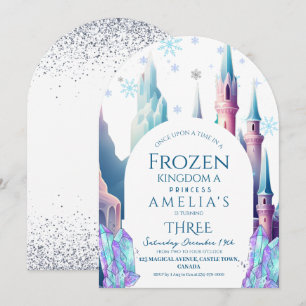 Frozen 3e Verjaardag Cartoon Kasteel Kaart