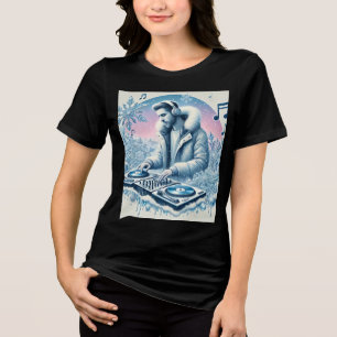 Frozen Beats: DJ in een Chill Wonderland Tri-Blend Shirt