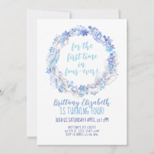 Frozen Birthday Invite 4th Birthday Frozen Invite Kaart