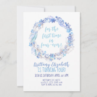 Frozen Birthday Invite 4th Birthday Frozen Invite Kaart