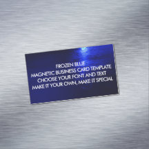 FROZEN BLAUWE MAGNETISCHE ZAKELIJKE KAART
