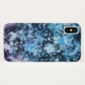 Frozen - bleu abstrait iPhone X Coque (Dos (Horizontal))