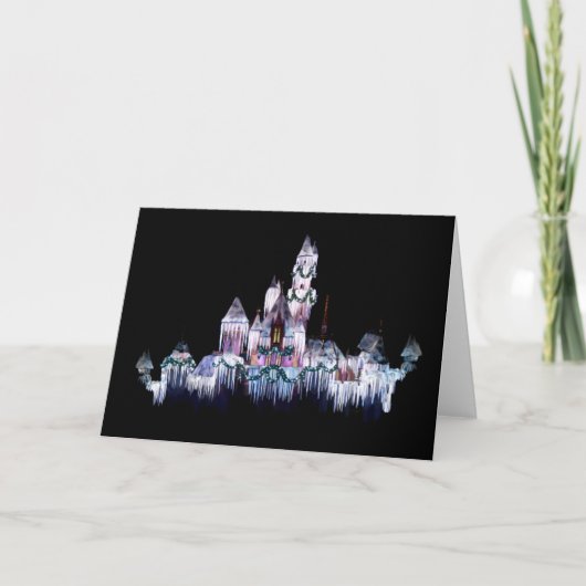 Frozen Castle Feestdagen Kaart (Voorkant)