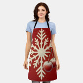 Frozen Cherry Snowflake – Winter Magic Design Schort (Gedragen)