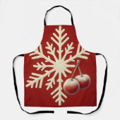 Frozen Cherry Snowflake – Winter Magic Design Schort (Voorkant)