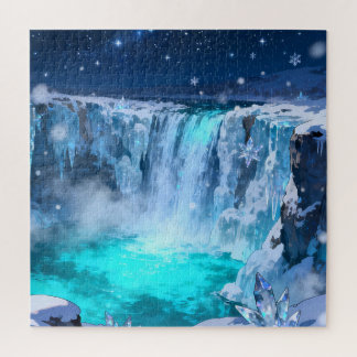 Frozen Crystal Falls Jigsaw Puzzle