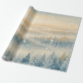 Frozen Dreams Snowy Landscape Cadeaupapier (Uitgerold)